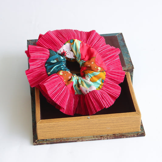 Scrunchie Rosado Flor